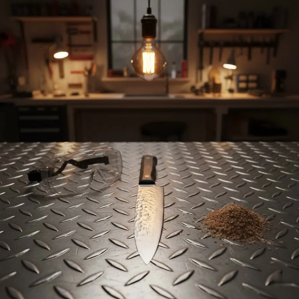 Large kitchen knife for chopping vegetables