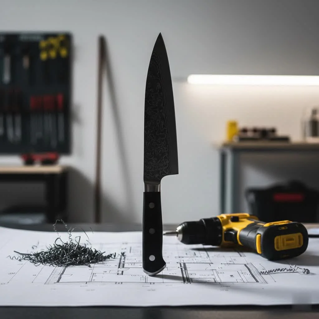 Small kitchen knife with a sharp blade and ergonomic handle